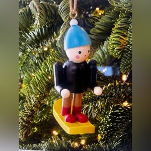 St. Jude Wood Snowboarder Ornament